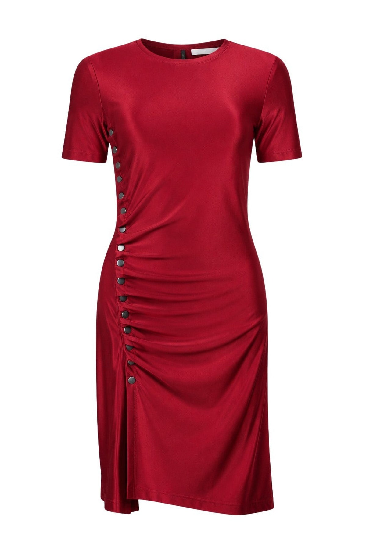 Draped mini dress in jersey