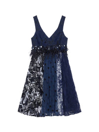 Mini robe décolleté en V - Blu Fantasia