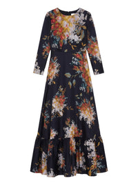 Robe longue en soie - Nero Fantasia