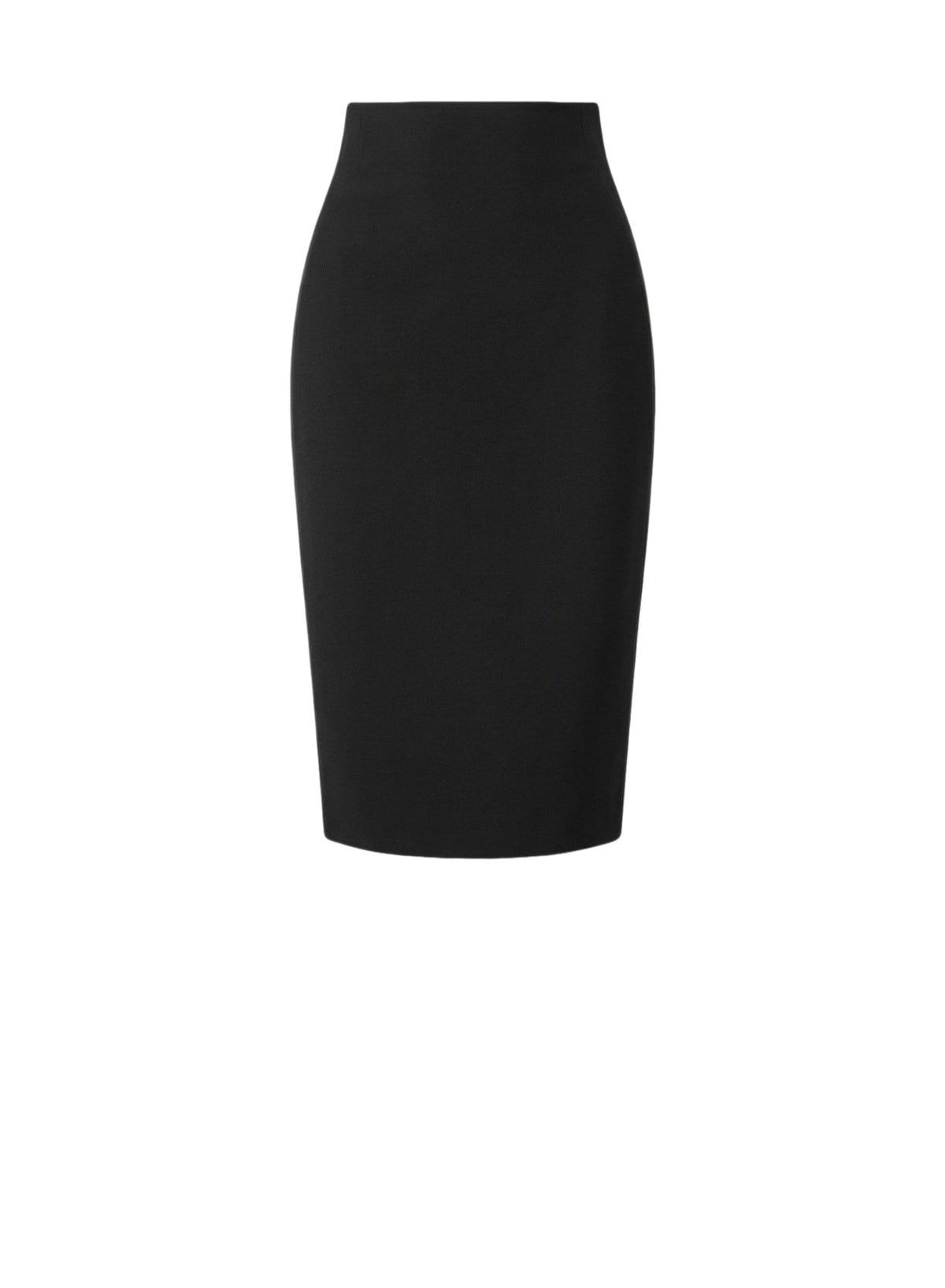 Fitted skirt with buckles in a wool blend - Black