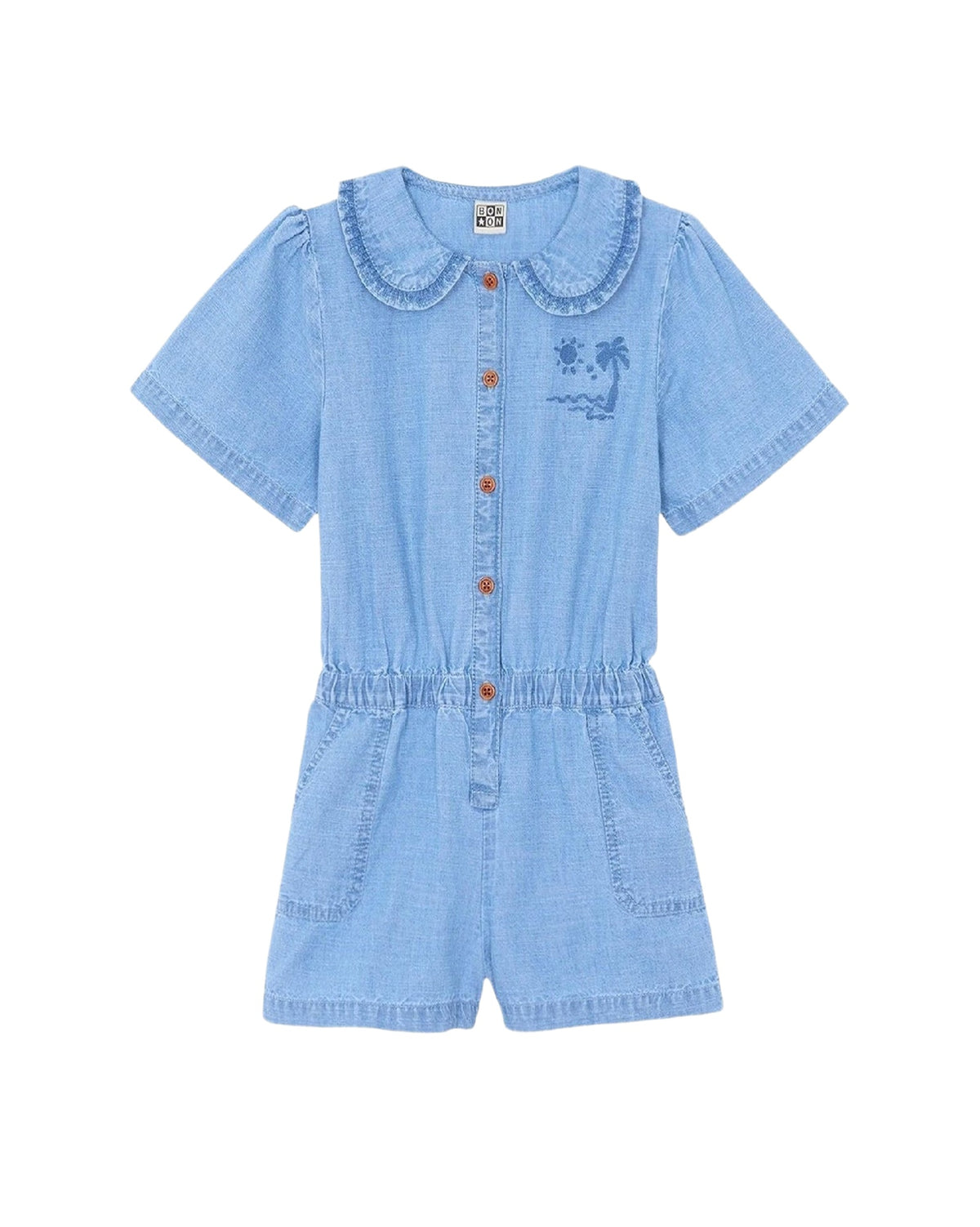 Combinaison Livette en coton - Chambray Clair