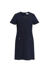 Short V-neck dress - Navy