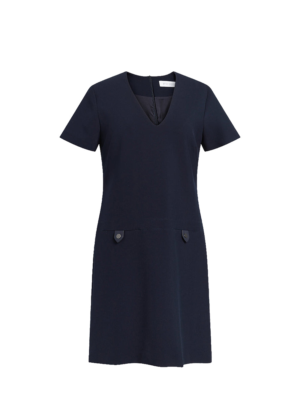 Short V-neck dress - Navy