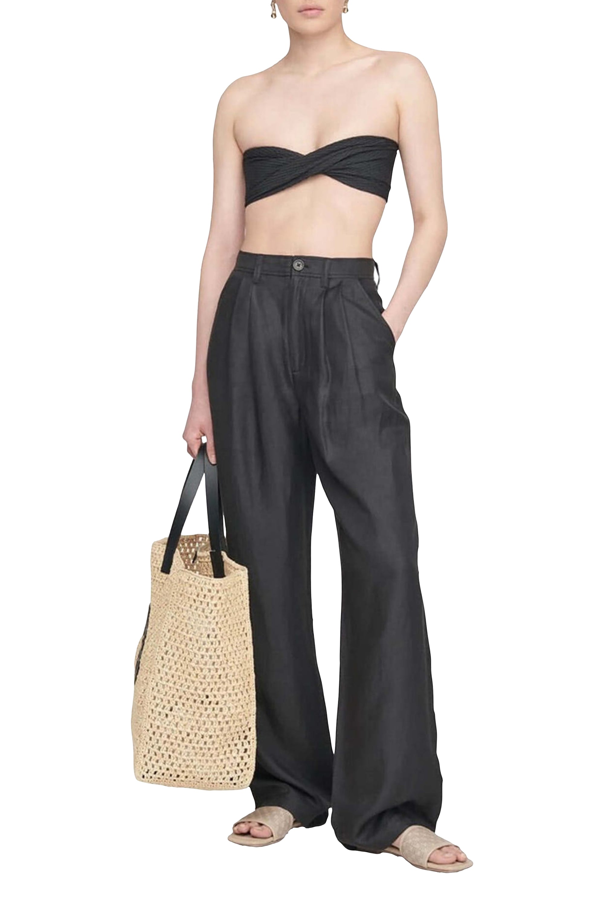 26qty RELIQUAT 35€ / ROSA BIKINI TOP - BLACK