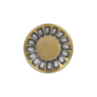 Giro di civette round porcelain ashtray - Gold & Black & White