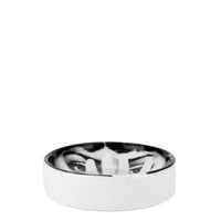 Tema e Variazioni n°16 round porcelain ashtray - Black & White