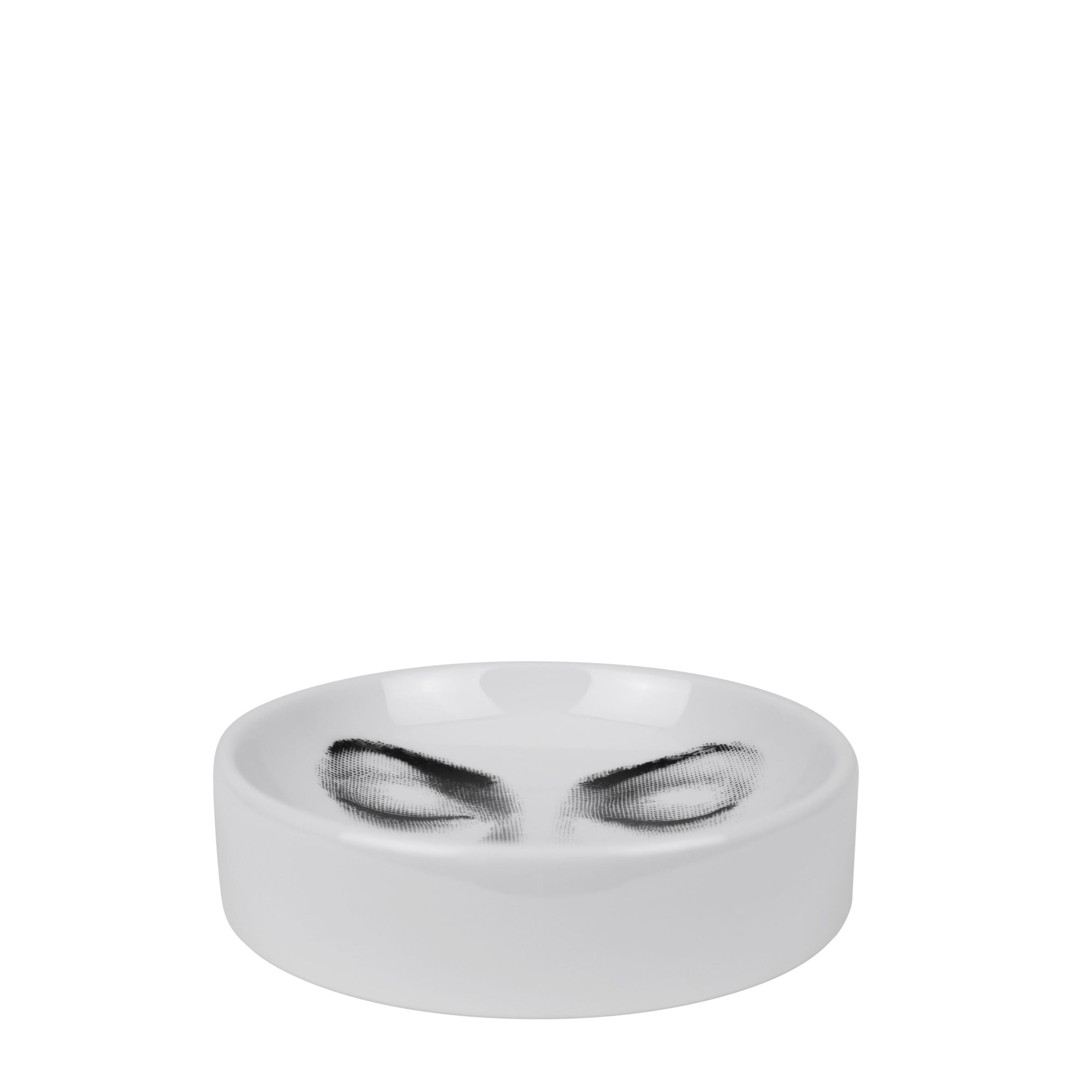 Tema e Variazioni n°213 round porcelain ashtray - Black & White