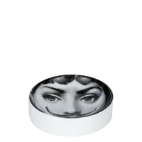 Tema e Variazioni n°21 round porcelain ashtray - Black & White