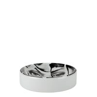 Tema e Variazioni n°2 round porcelain ashtray - Black & White