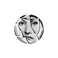 Tema e Variazioni n°2 round porcelain ashtray - Black & White