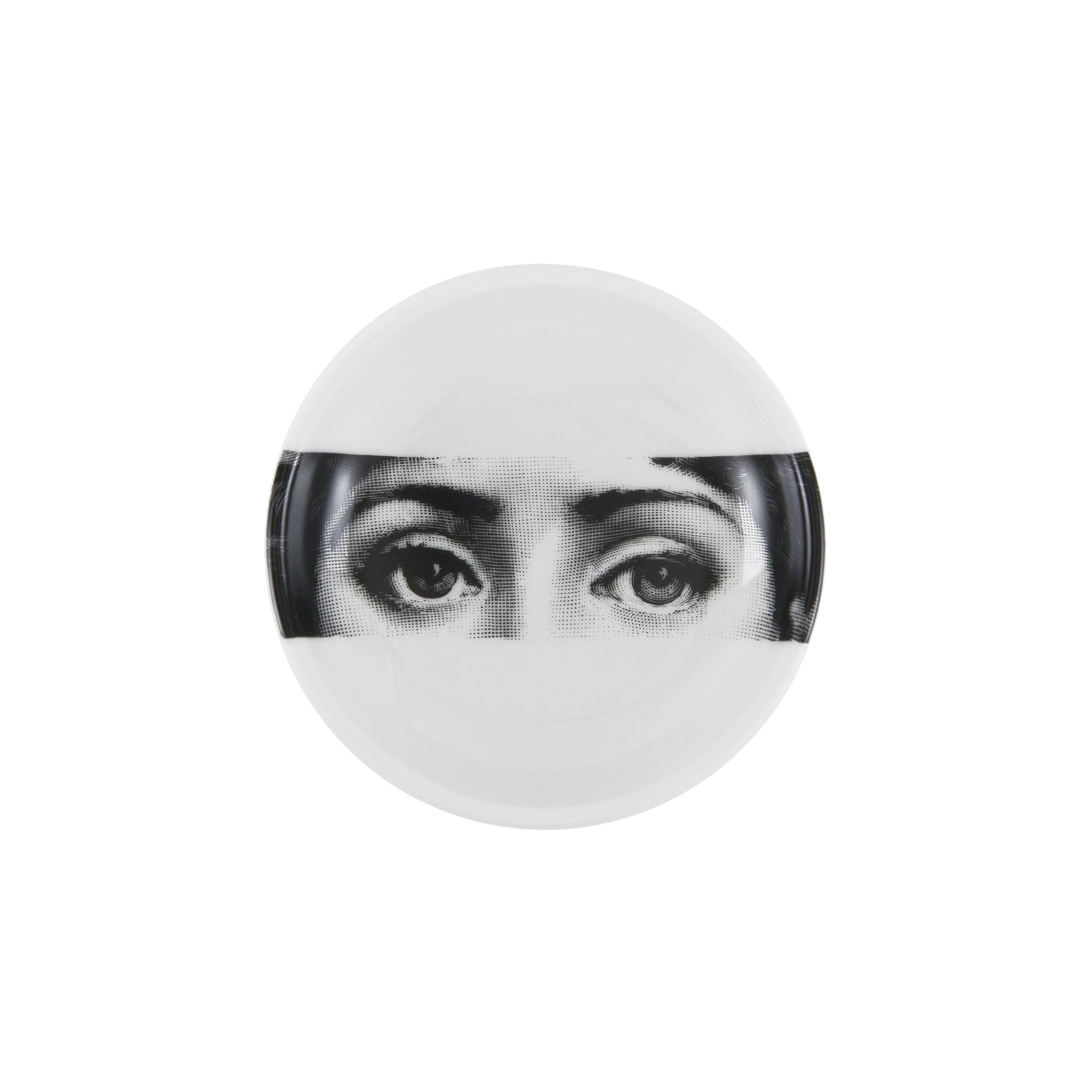 Tema e Variazioni n°32 round porcelain ashtray - Black & White