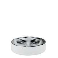 Tema e Variazioni n°334 round porcelain ashtray - Black & White