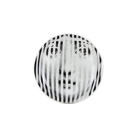 Tema e Variazioni n°34 round porcelain ashtray - Black & White