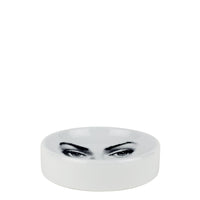 Tema e Variazioni n°6 round porcelain ashtray - Black & White
