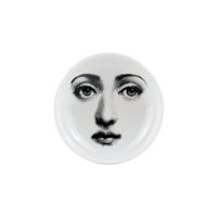 Tema e Variazioni n°6 round porcelain ashtray - Black & White