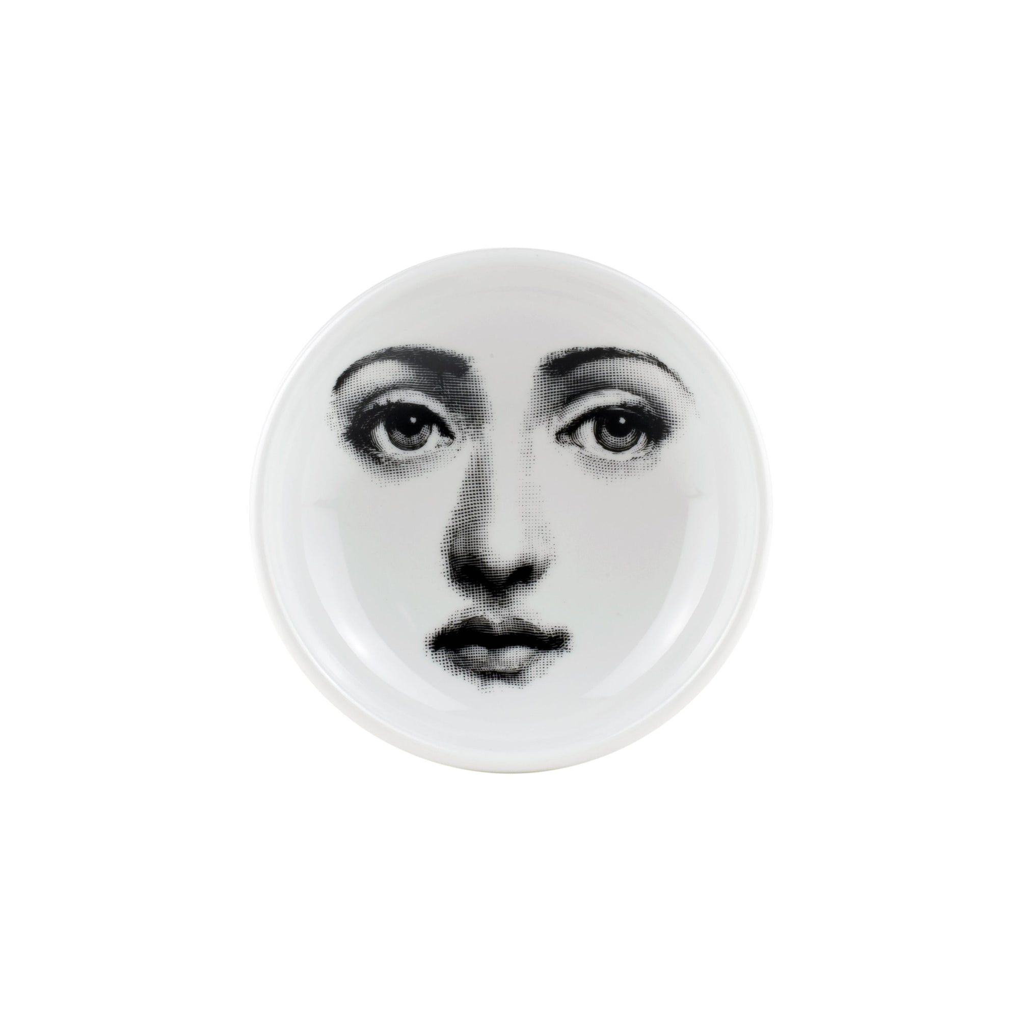 Tema e Variazioni n°6 round porcelain ashtray - Black & White