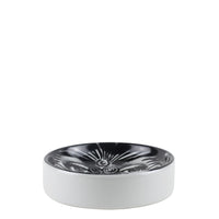 Tema e Variazioni n°9 round porcelain ashtray - Black & White