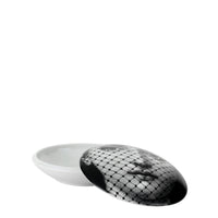 Tema e Variazioni n.78 round porcelain box - Black & White