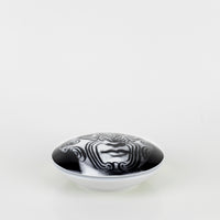 Tema e Variazioni n.9 round porcelain box - Black & White