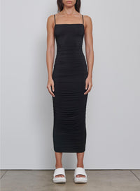 Robe portefeuille froncée - Black