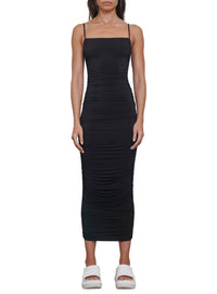 Robe portefeuille froncée - Black