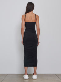 Robe portefeuille froncée - Black