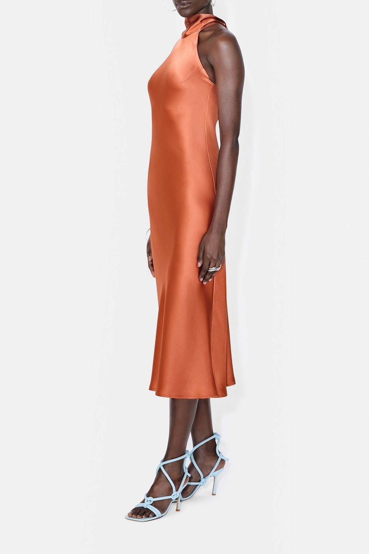 Cropped Sienna Dress - Coral