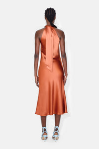 Robe Sienna midi - Coral