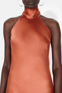 Robe Sienna midi - Coral