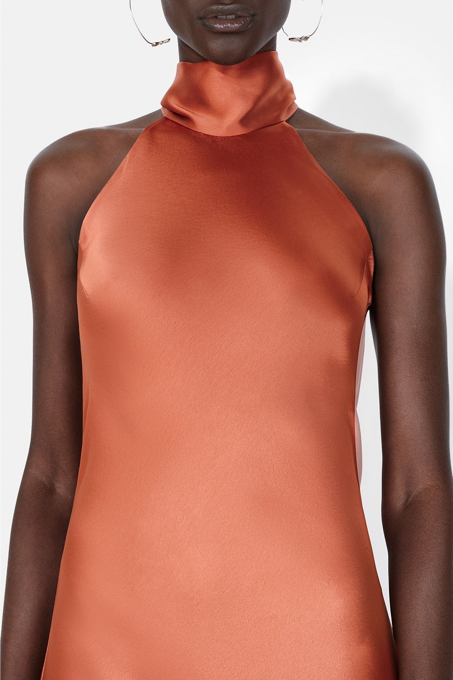 Robe Sienna midi - Coral