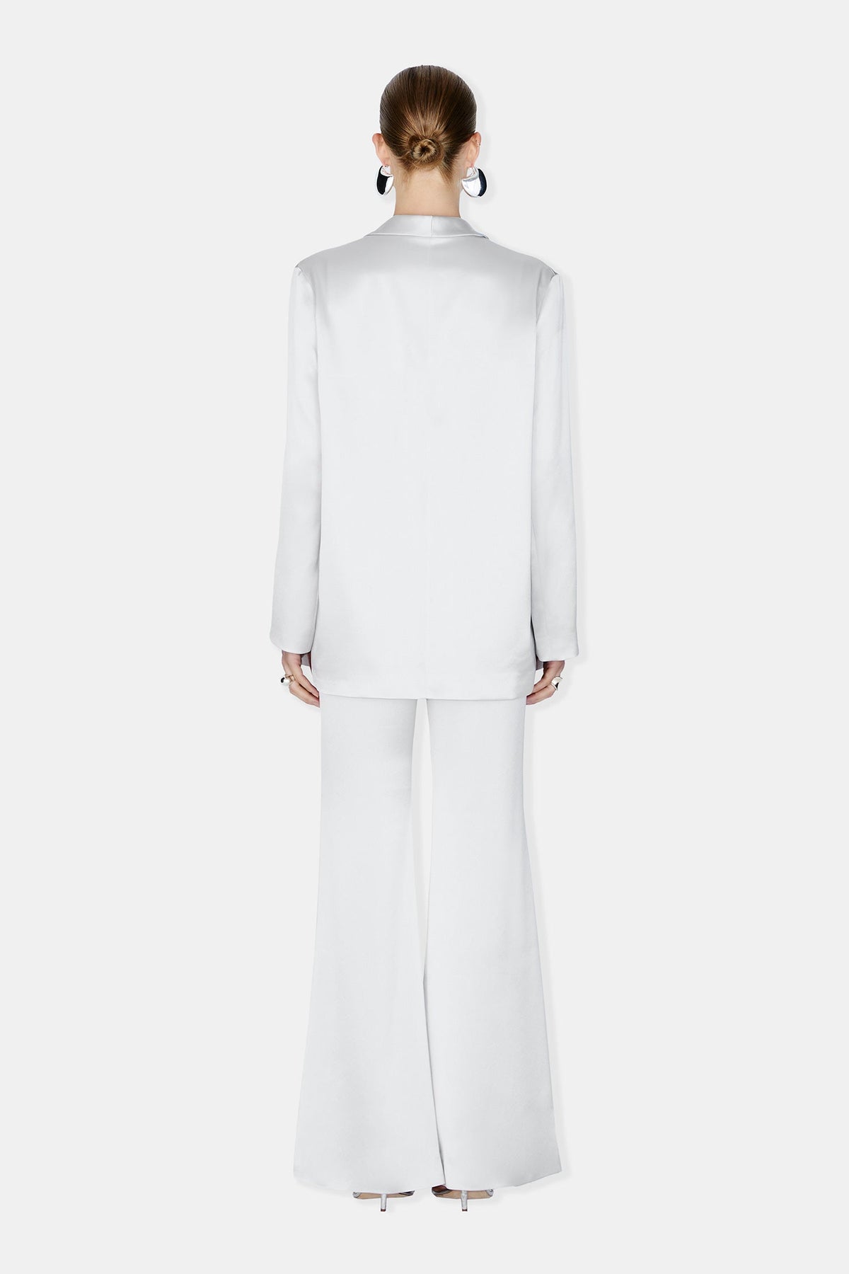 Julianne Satin Blazer - Platinum