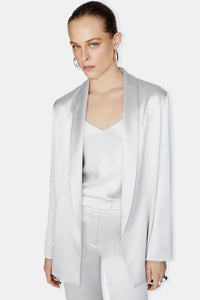Julianne Satin Blazer - Platinum