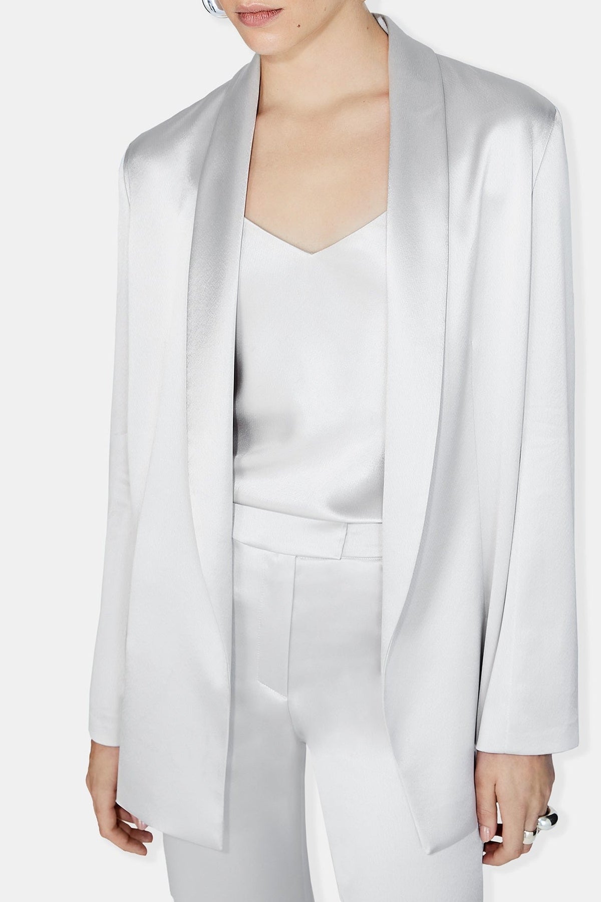 Blazer Julianne en satin - Platinum