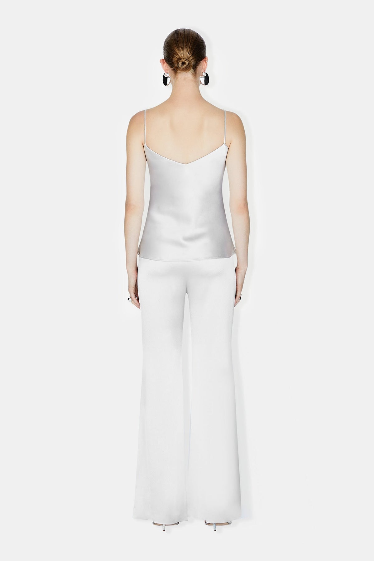 Satin V-Neck Camisole - Platinum