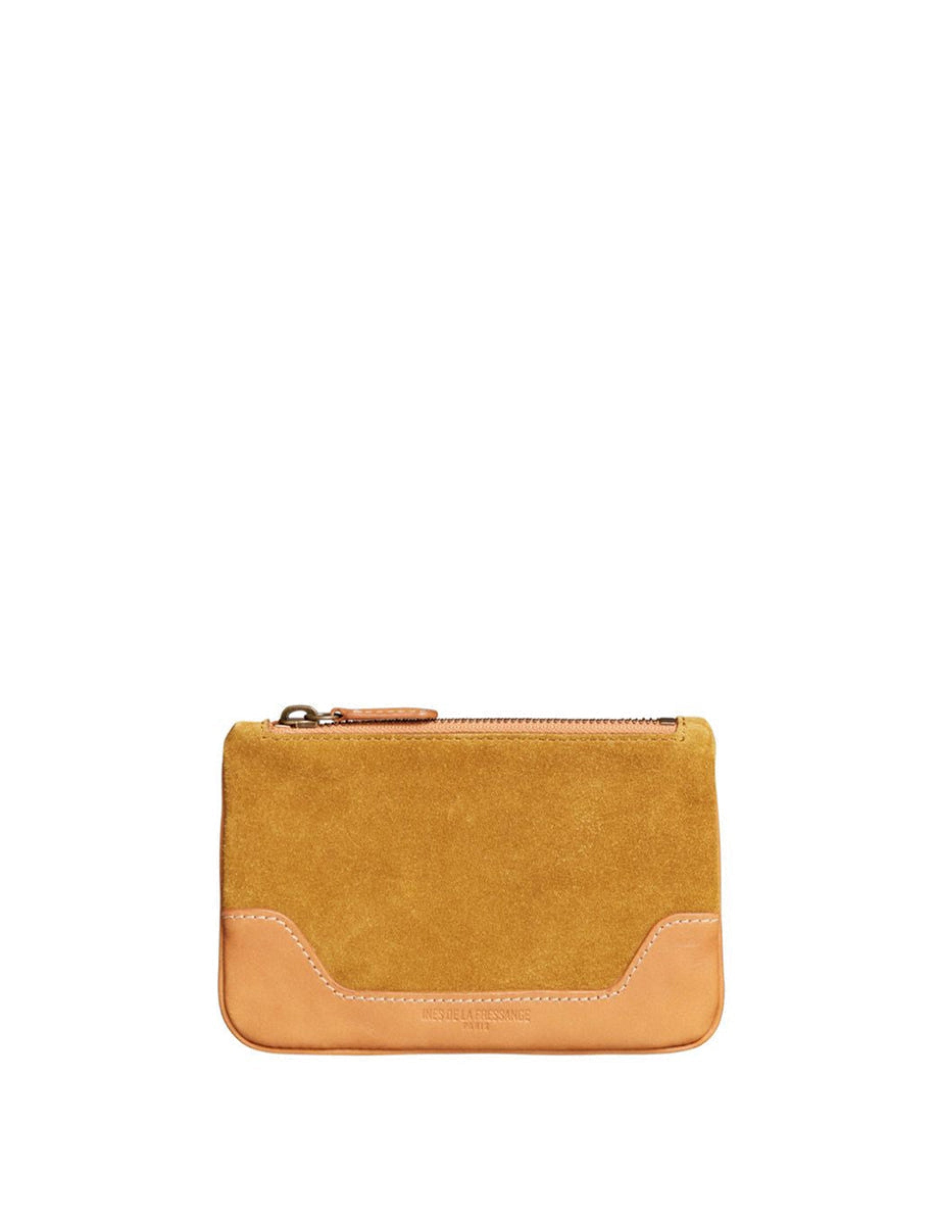 1qty RELIQUAT 0€ 0%  / Pochette Joyeuse M en cuir -  Senape  Natural