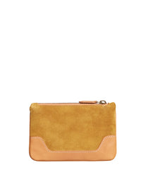 1qty RELIQUAT 0€ 0%  / Pochette Joyeuse M en cuir -  Senape  Natural