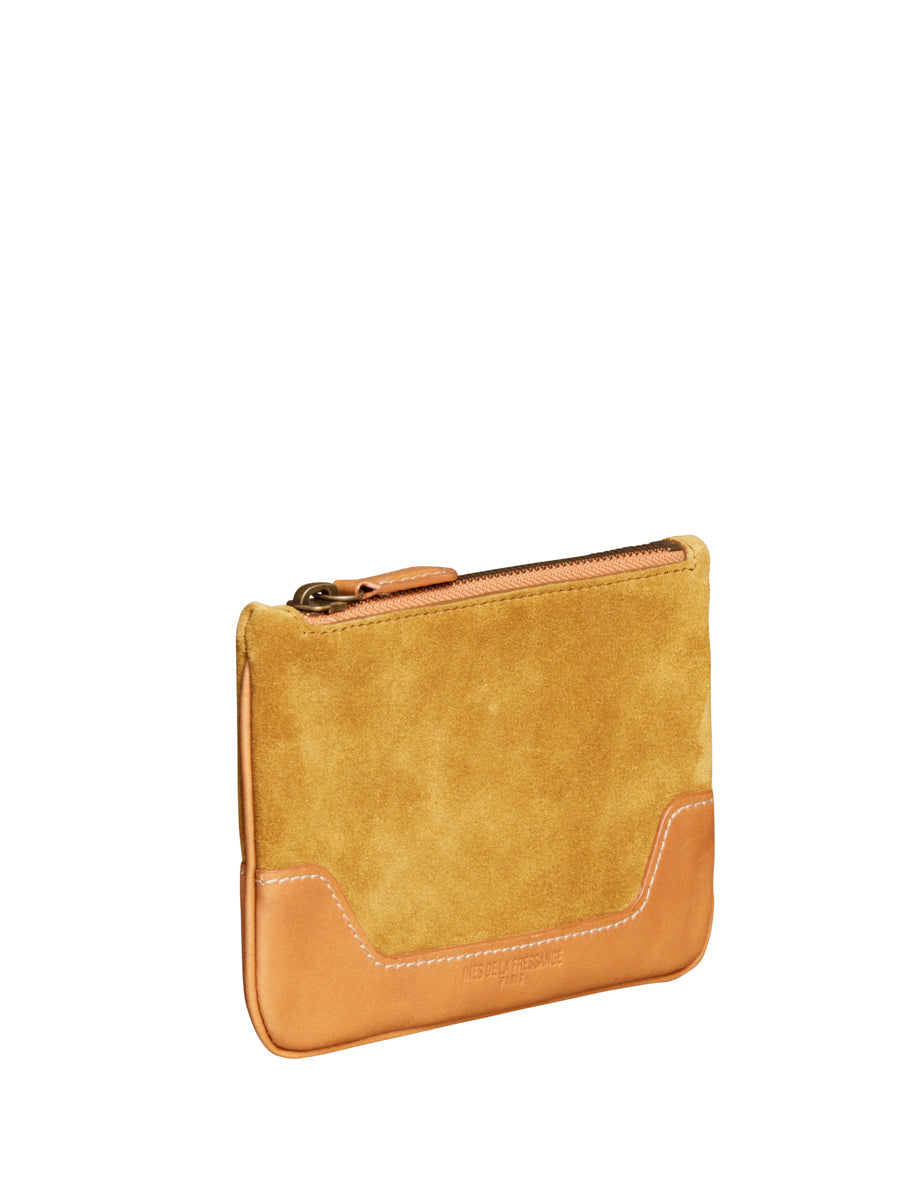 1qty RELIQUAT 0€ 0%  / Pochette Joyeuse M en cuir -  Senape  Natural