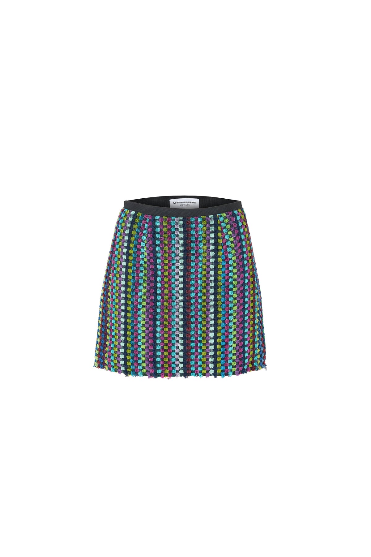Jupe courte en serviettes de cuisine Terry - Multicolor Dyed