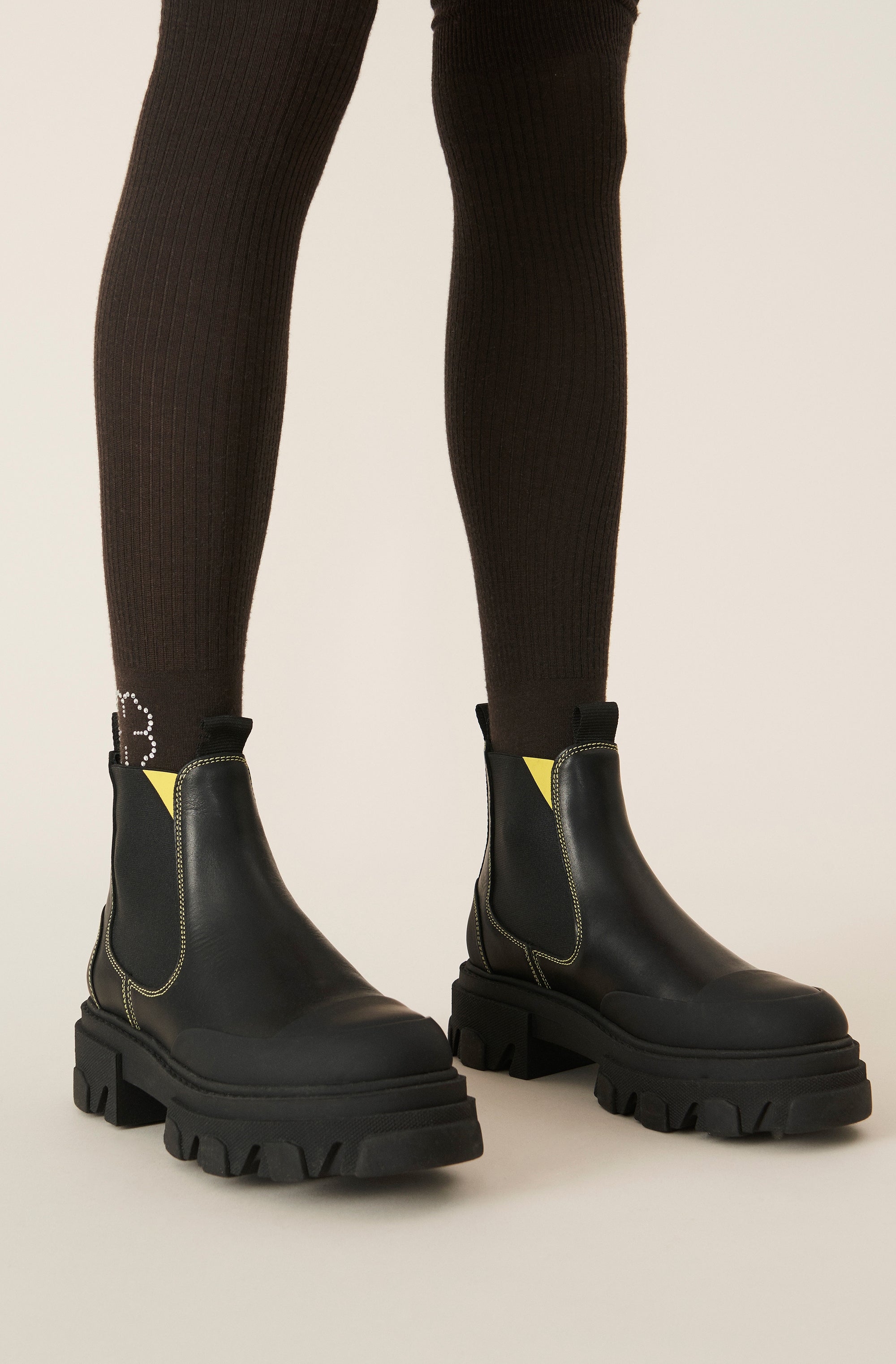 Bottines Chelsea en cuir - Black