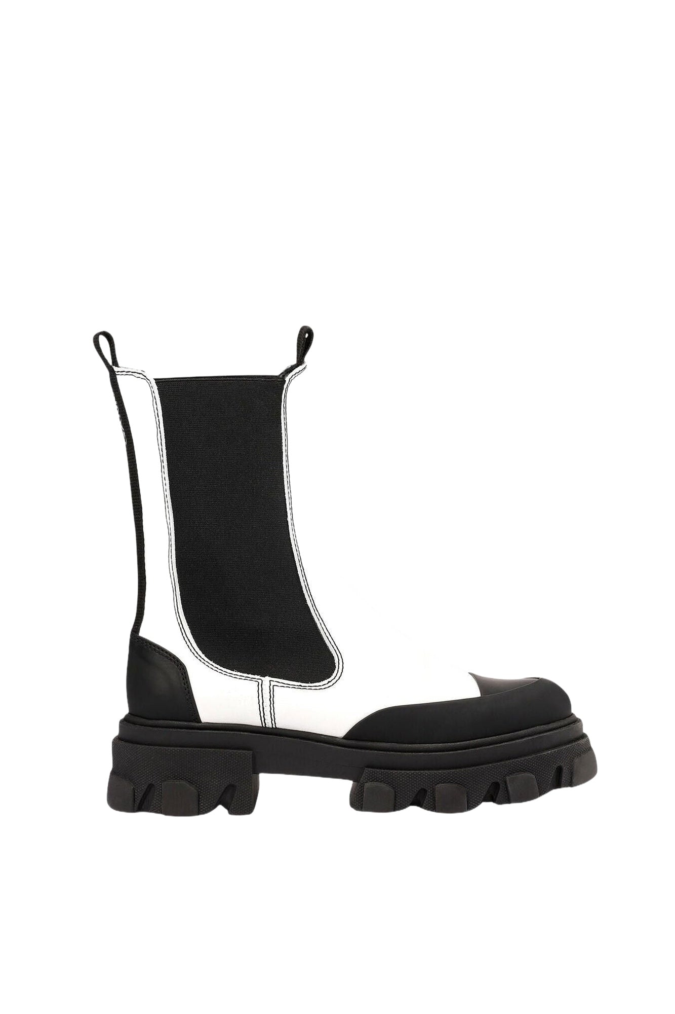 Bottines Chelsea mi haute en cuir - Egret