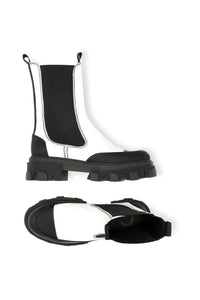 Bottines Chelsea mi haute en cuir - Egret