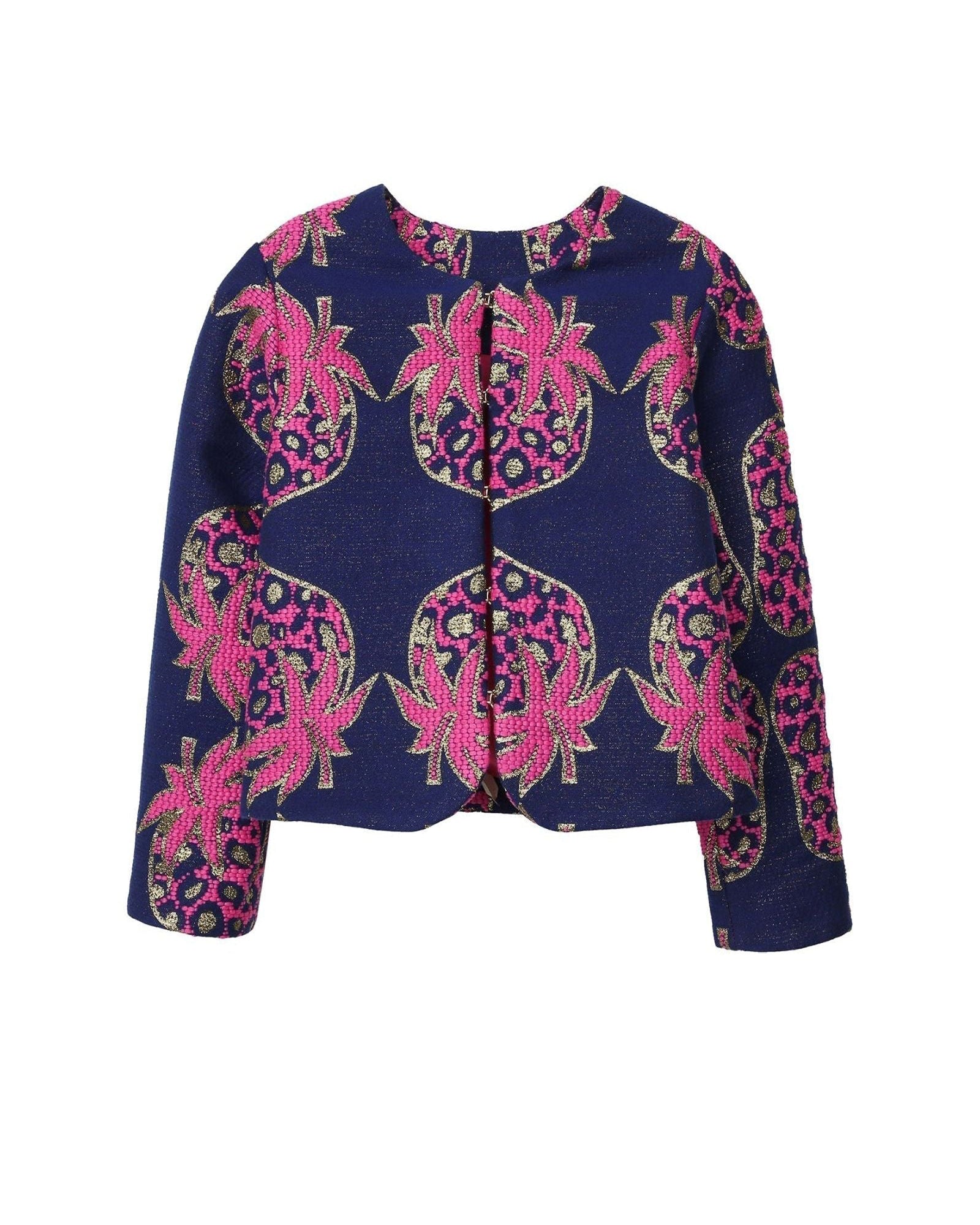 Veste à fermeture en crochets - Marine rose