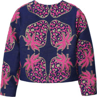 Veste à fermeture en crochets - Marine rose