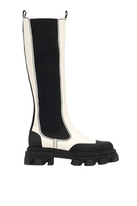 High leather Chelsea boots - Oyster Gray