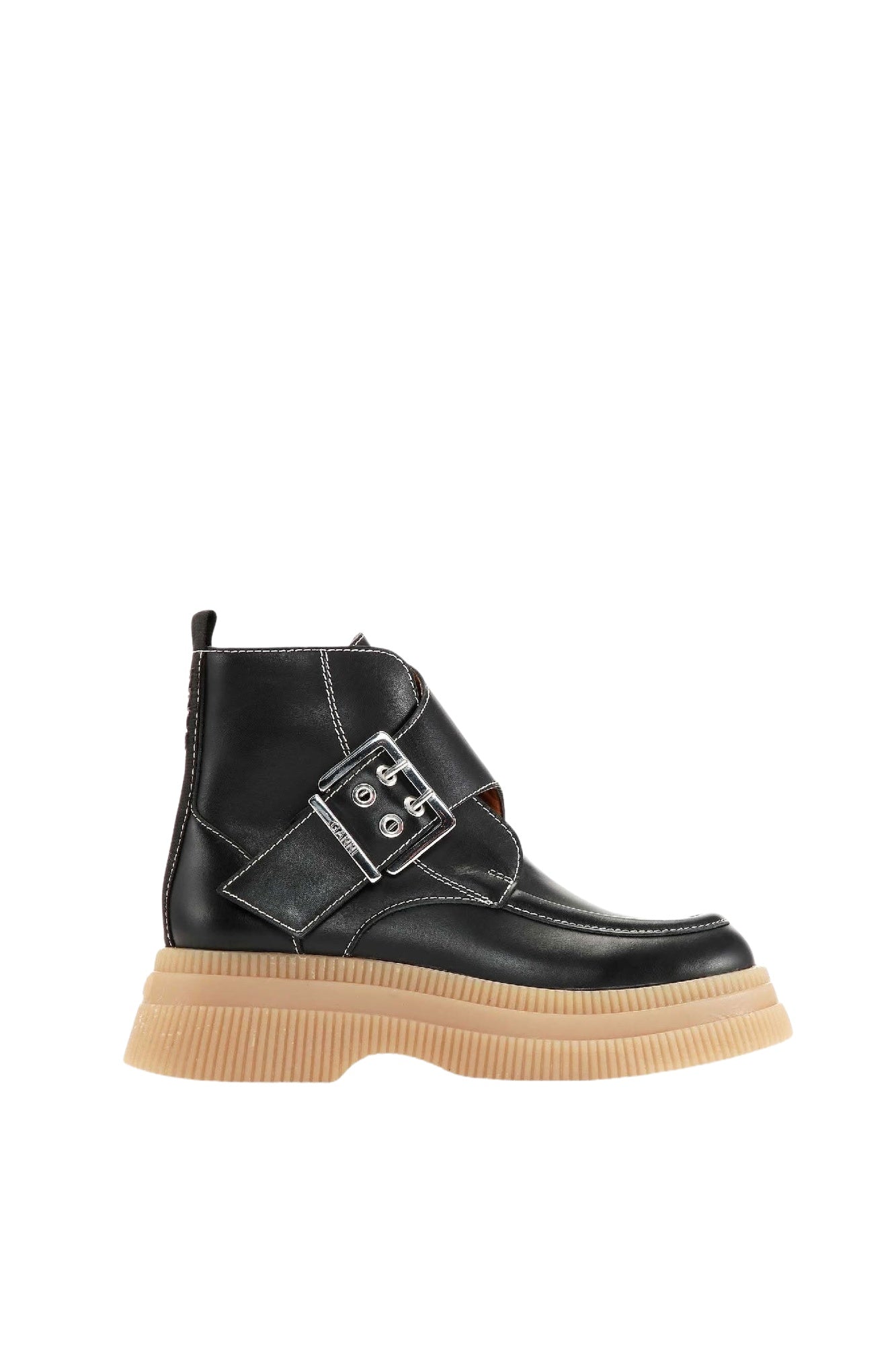 Bottines à lanières en cuir - Black