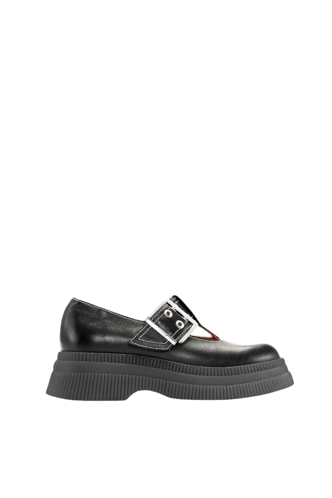 Mocassins avec lanière en cuir - Black