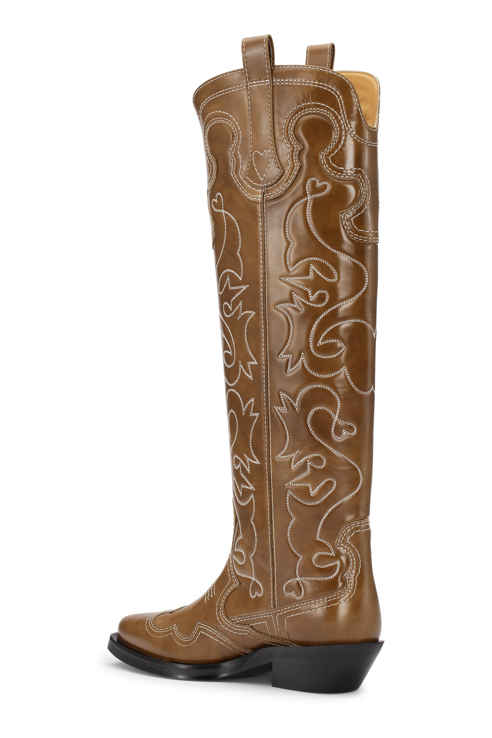 Bottes Western brodées en cuir - Tiger'S Eye
