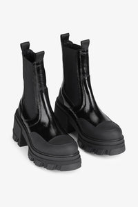 Bottines Chelsea à crampons en cuir - Black