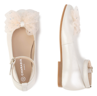 Ballerinas with leather bow - Offwhite