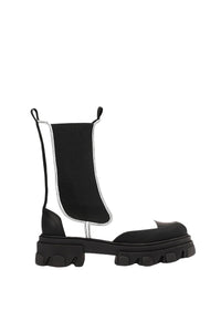 Bottes Chelsea mates en cuir - Egret